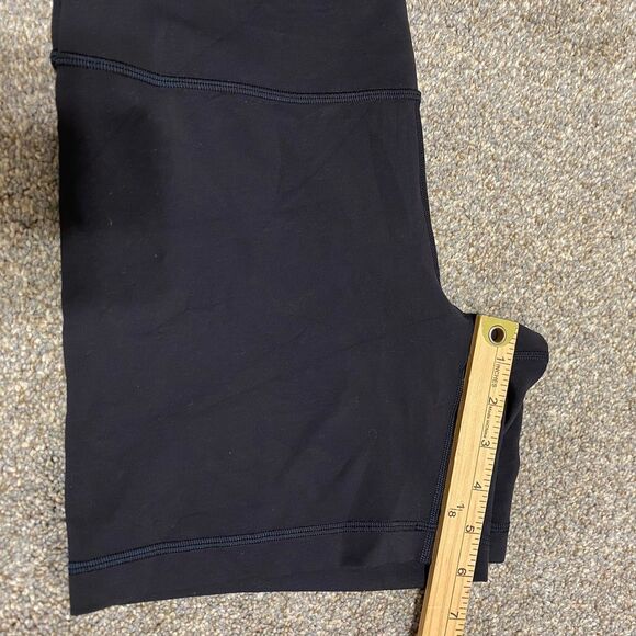 Lululemon Wunder Train High Rise Biker Shorts Size 12 Black 6" Inseam Running - Picture 5 of 6
